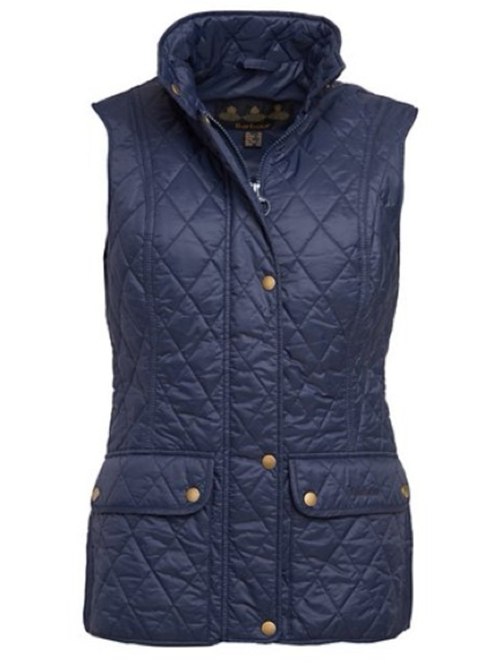 Barbour Navy Quilted Women's Vest with Button Front